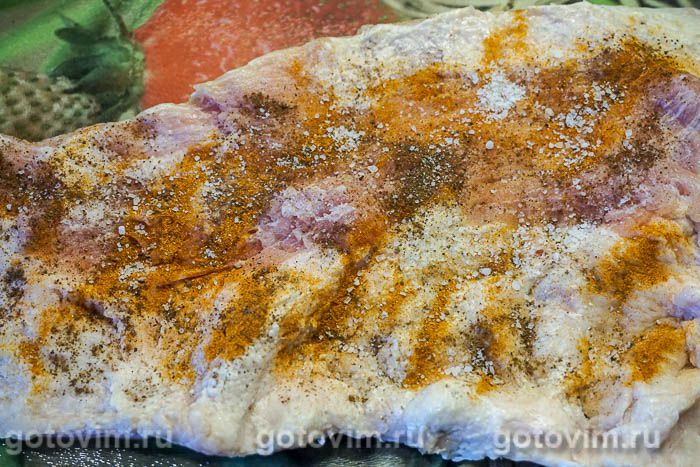 Фотографии рецепта Мясной рулет в ветчиннице, 02 Мясной рулет в ветчиннице, Шаг 02
