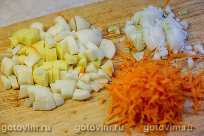 Фотографии рецепта Мясной суп с пшеничной крупой «Артек», 03 Мясной суп с пшеничной крупой «Артек», Шаг 03