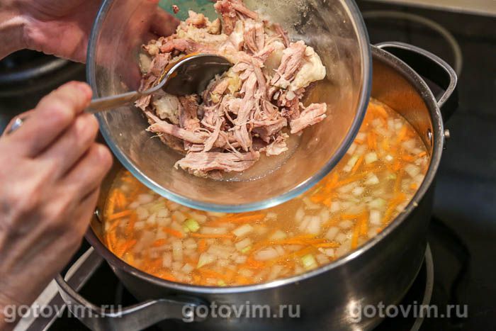 Фотографии рецепта Мясной суп с пшеничной крупой «Артек», 07 Мясной суп с пшеничной крупой «Артек», Шаг 07