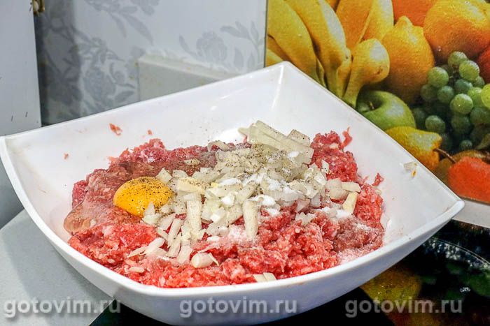 Фотографии рецепта Мясные гнезда с квашеной капустой, 02 Мясные гнезда с квашеной капустой, Шаг 02