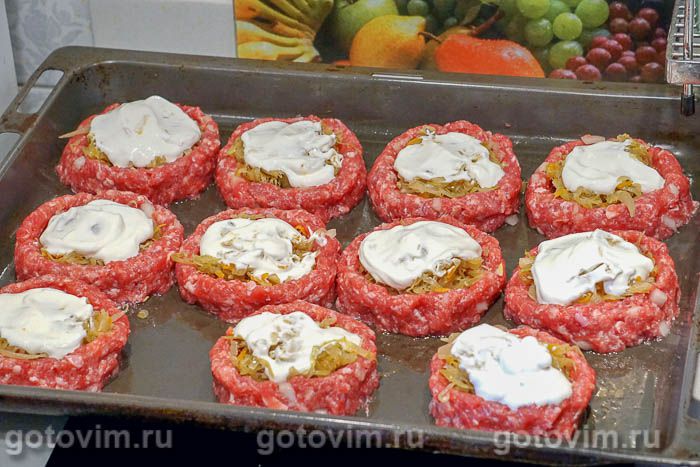 Фотографии рецепта Мясные гнезда с квашеной капустой, 04 Мясные гнезда с квашеной капустой, Шаг 04