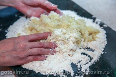 Фотографии рецепта Ньокки с копченой семгой, 02 Ньокки с копченой семгой, Шаг 02