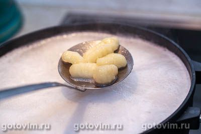 Фотографии рецепта Ньокки с копченой семгой, 06 Ньокки с копченой семгой, Шаг 06