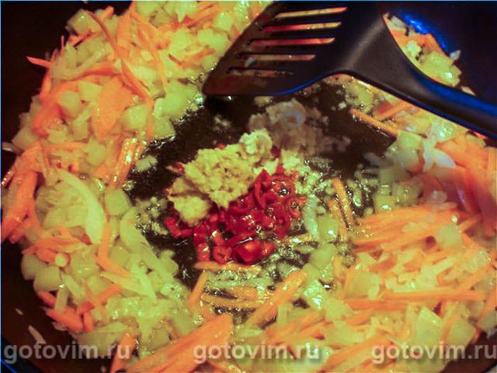 Фотографии рецепта Нут с овощами в соусе карри по индийским мотивам, 04 Нут с овощами в соусе карри по индийским мотивам, Шаг 04