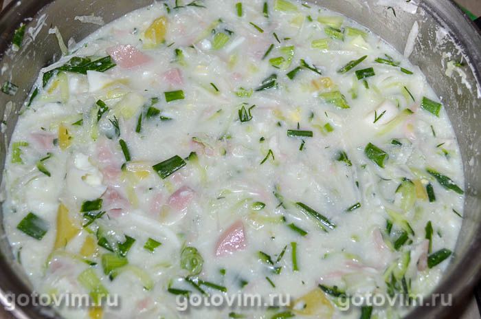 Фотографии рецепта Окрошка на березовом соке, 08 Окрошка на березовом соке, Шаг 08