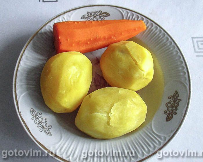 Фотографии рецепта Окрошка с редькой, морковкой и колбасой на тане (тандеме), 01 Окрошка с редькой, морковкой и колбасой на тане (тандеме), Шаг 01