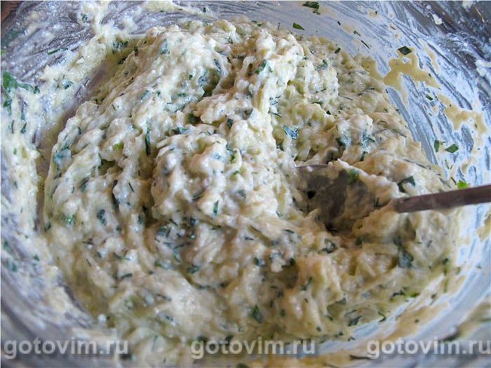 Фотографии рецепта Оладьи из кабачков с творогом, 02 Оладьи из кабачков с творогом, Шаг 02