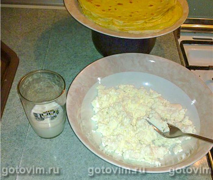 Фотографии рецепта Омлет с творожной начинкой , 03 Омлет с творожной начинкой , Шаг 03