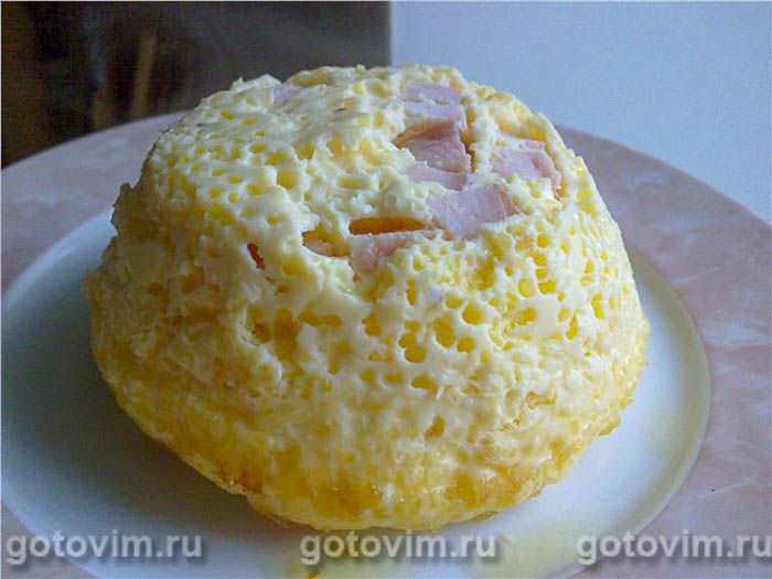 Фотографии рецепта Омлет с ветчиной, 02 Омлет с ветчиной, Шаг 02