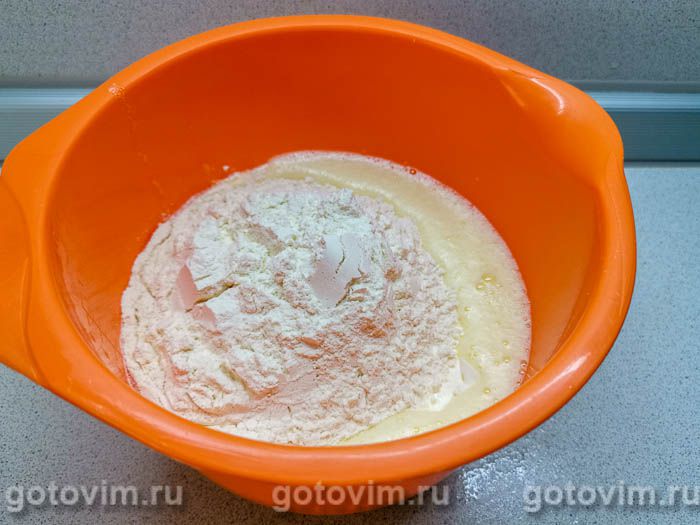 Фотографии рецепта Пирог с орехами на сметане, 02 Пирог с орехами на сметане, Шаг 02