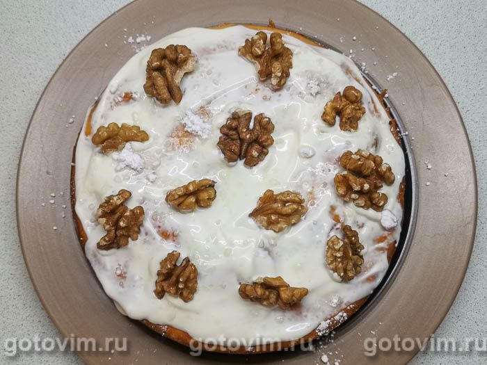 Фотографии рецепта Пирог с орехами на сметане, 08 Пирог с орехами на сметане, Шаг 08