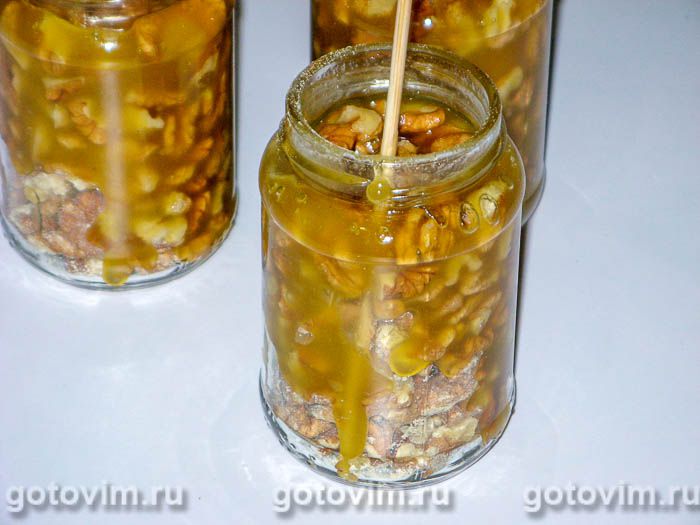 Фотографии рецепта Орехи с мёдом, 04 Орехи с мёдом, Шаг 04