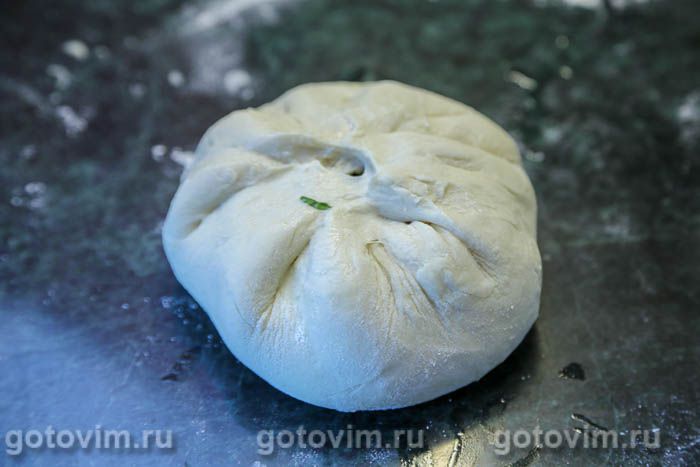Фотографии рецепта Осетинский пирог со свекольной ботвой (Цахараджин), 08 Осетинский пирог со свекольной ботвой (Цахараджин), Шаг 08