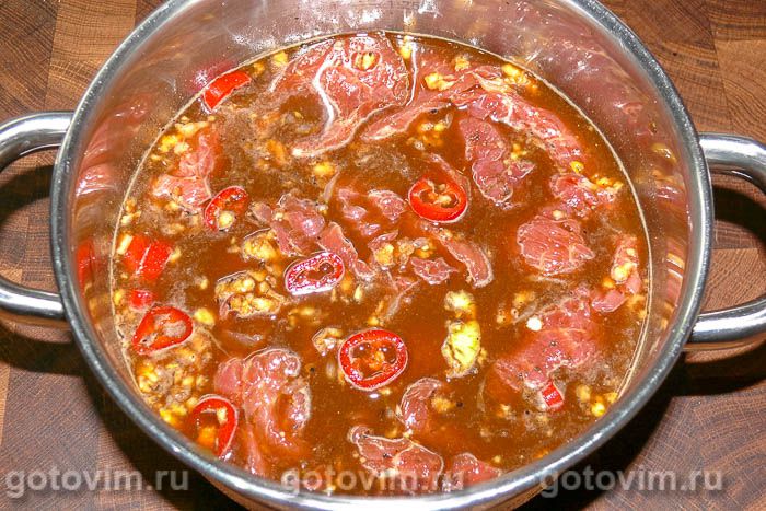 Фотографии рецепта Острые говяжьи чипсы (закуска к пиву), 06 Острые говяжьи чипсы (закуска к пиву), Шаг 06