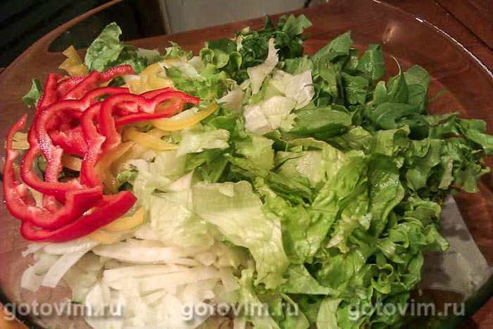 Фотографии рецепта Овощной салат с курицей и горчичной заправкой, 03 Овощной салат с курицей и горчичной заправкой, Шаг 03