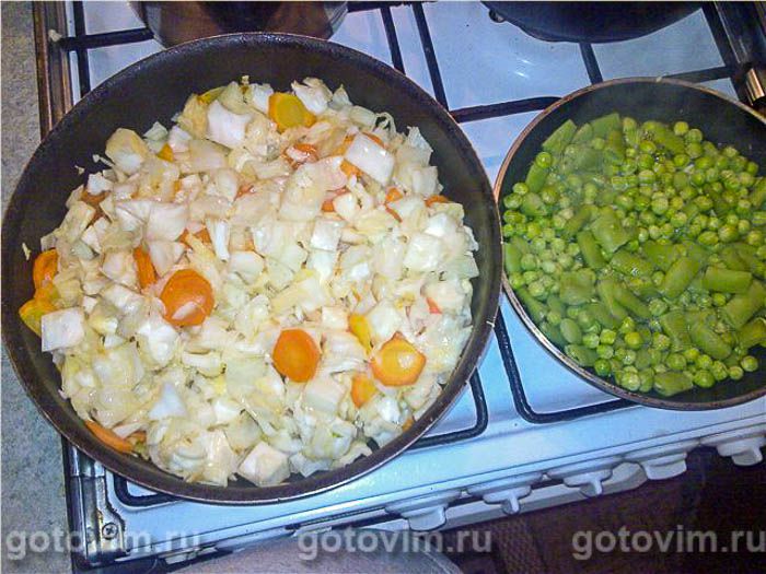 Фотографии рецепта Овощи в соусе бешамель под сырной корочкой, 02 Овощи в соусе бешамель под сырной корочкой, Шаг 02
