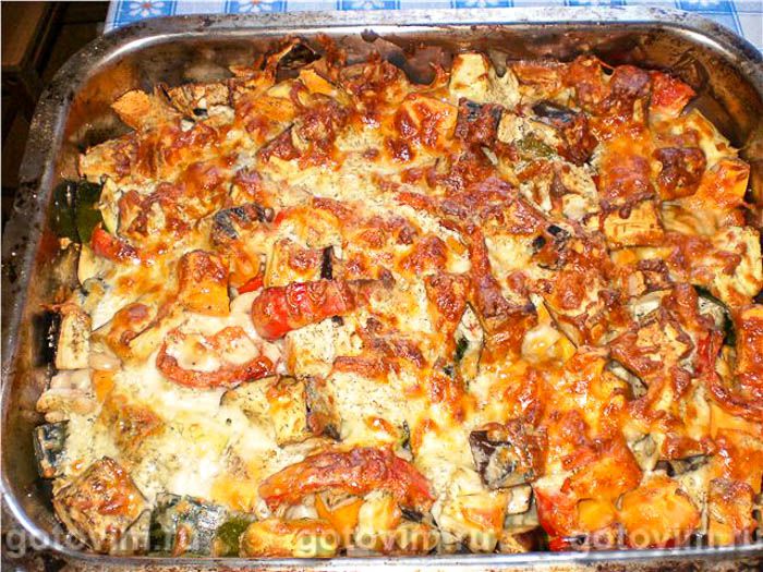 Фотографии рецепта Овощная запеканка под укропно-горчичным соусом, 06 Овощная запеканка под укропно-горчичным соусом, Шаг 06