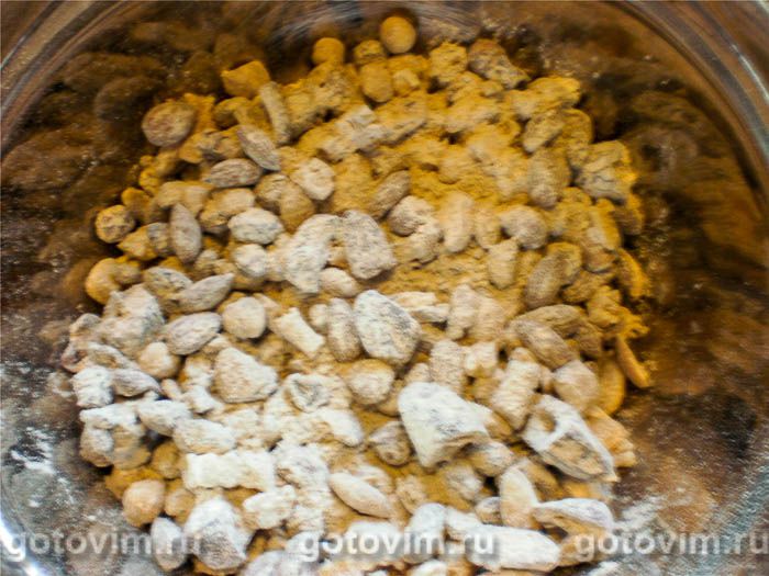 Фотографии рецепта Панфорте (Panforte di Siena) – медовая коврижка с орехами и сухофруктами, 03 Панфорте (Panforte di Siena) – медовая коврижка с орехами и сухофруктами, Шаг 03