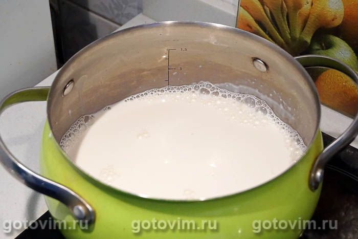 Фотографии рецепта Панна котта с желе из красных апельсинов, 03 Панна котта с желе из красных апельсинов, Шаг 03