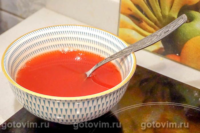 Фотографии рецепта Панна котта с желе из красных апельсинов, 06 Панна котта с желе из красных апельсинов, Шаг 06