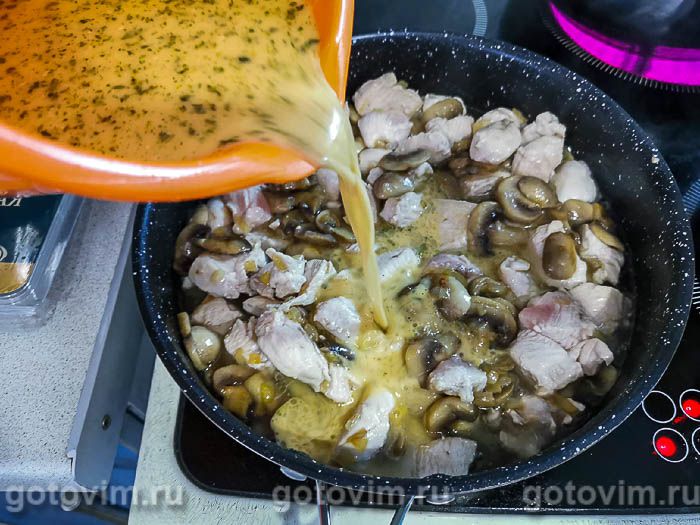 Фотографии рецепта Макароны с курицей и грибами, 07 Макароны с курицей и грибами, Шаг 07