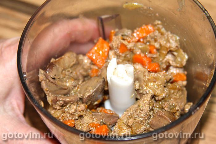 Фотографии рецепта Нежный паштет из куриной печенки со сливочным маслом, 05 Нежный паштет из куриной печенки со сливочным маслом, Шаг 05