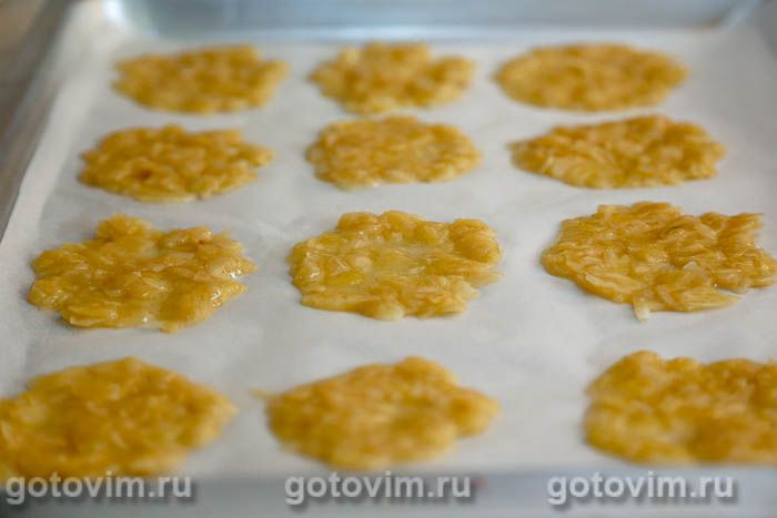 Фотографии рецепта Миндальное печенье «Черепица» (Тюиль), 03 Миндальное печенье «Черепица» (Тюиль), Шаг 03