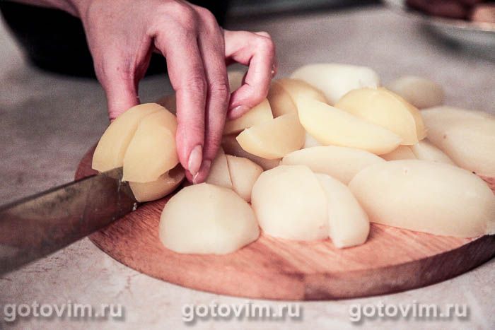 Фотографии рецепта Печеный картофель с итальянскими травами, 02 Печеный картофель с итальянскими травами, Шаг 02