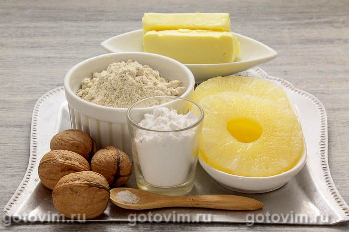 Фотографии рецепта Печенье из овсяной муки с орехами и ананасом, 01 Печенье из овсяной муки с орехами и ананасом, Шаг 01