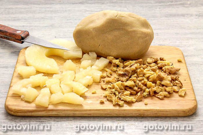 Фотографии рецепта Печенье из овсяной муки с орехами и ананасом, 05 Печенье из овсяной муки с орехами и ананасом, Шаг 05