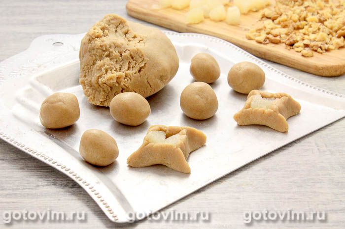 Фотографии рецепта Печенье из овсяной муки с орехами и ананасом, 07 Печенье из овсяной муки с орехами и ананасом, Шаг 07