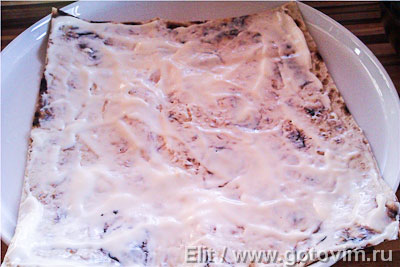 Фотографии рецепта Печеночно-грибной торт из лаваша, Шаг 06