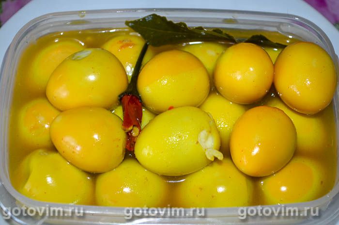 Фотографии рецепта Маринованные яйца с куркумой, 06 Маринованные яйца с куркумой, Шаг 06