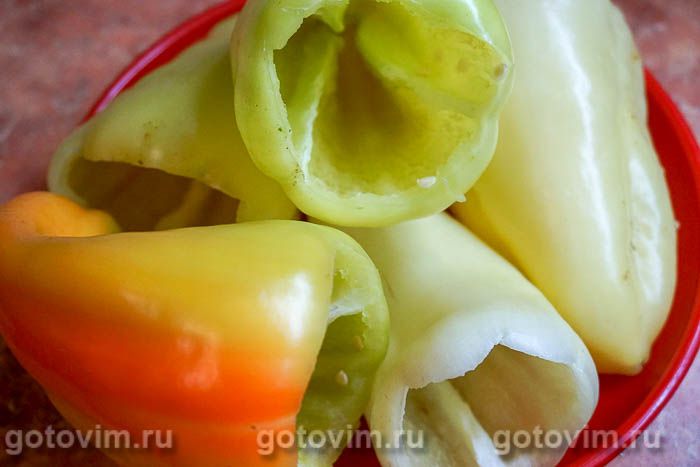 Фотографии рецепта Перец, фаршированный мясом, овощами и гречкой по-кубански, 06 Перец, фаршированный мясом, овощами и гречкой по-кубански, Шаг 06