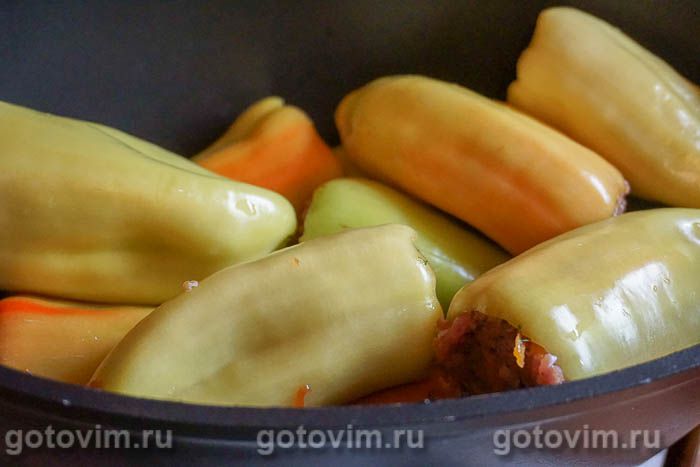 Фотографии рецепта Перец, фаршированный фаршем и пшеничной крупой, 09 Перец, фаршированный фаршем и пшеничной крупой, Шаг 09