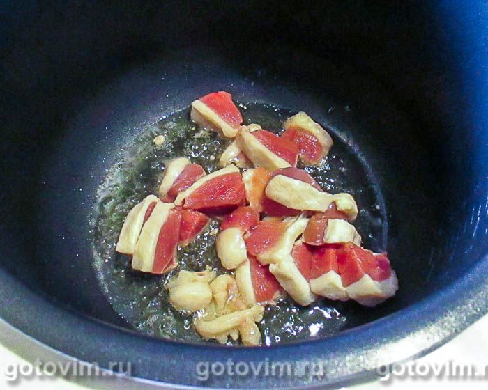 Фотографии рецепта Перловая каша с утиным мясом и зирой в мультиварке, 03 Перловая каша с утиным мясом и зирой в мультиварке, Шаг 03