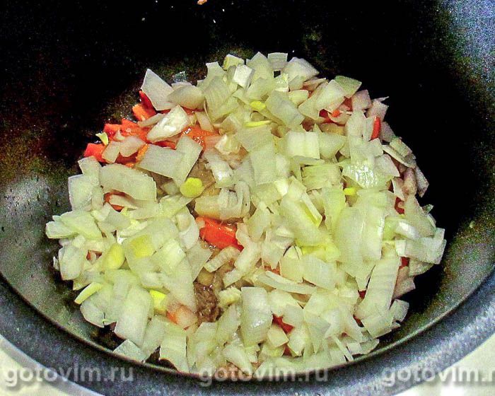 Фотографии рецепта Перловая каша с утиным мясом и зирой в мультиварке, 05 Перловая каша с утиным мясом и зирой в мультиварке, Шаг 05
