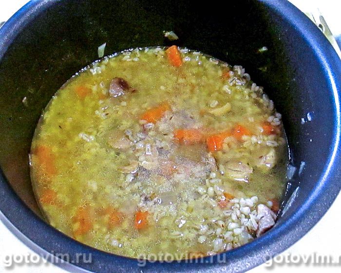 Фотографии рецепта Перловая каша с утиным мясом и зирой в мультиварке, 08 Перловая каша с утиным мясом и зирой в мультиварке, Шаг 08