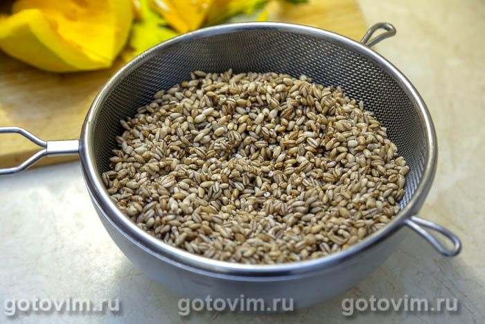 Фотографии рецепта Перловка с тыквой и изюмом, 01 Перловка с тыквой и изюмом, Шаг 01