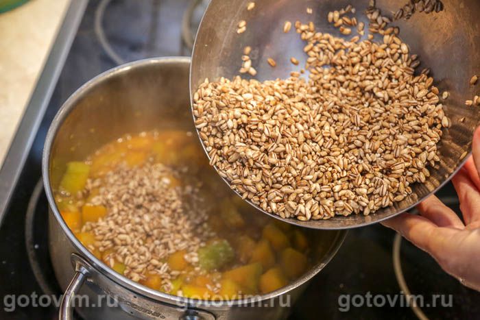 Фотографии рецепта Перловка с тыквой и изюмом, 07 Перловка с тыквой и изюмом, Шаг 07