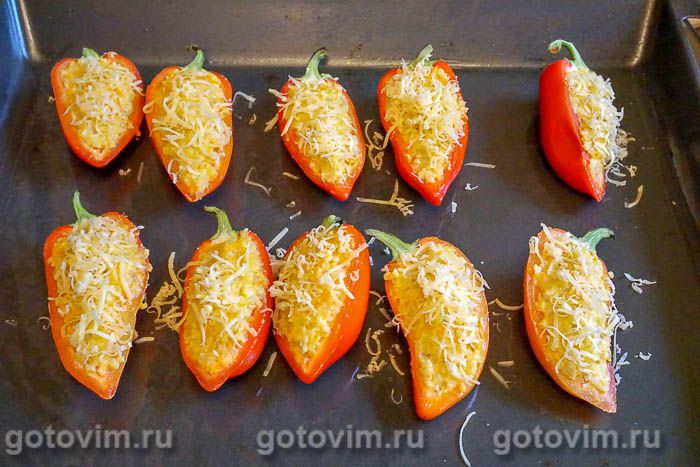 Фотографии рецепта Фаршированный перец с пшеном и сыром, 07 Фаршированный перец с пшеном и сыром, Шаг 07