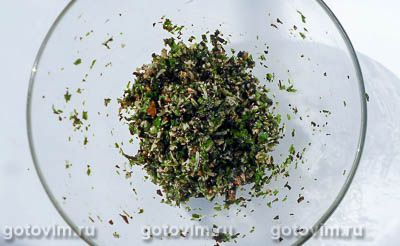 Фотографии рецепта Песто к пасте с морепродуктами (с анчоусами), 03 Песто к пасте с морепродуктами (с анчоусами), Шаг 03