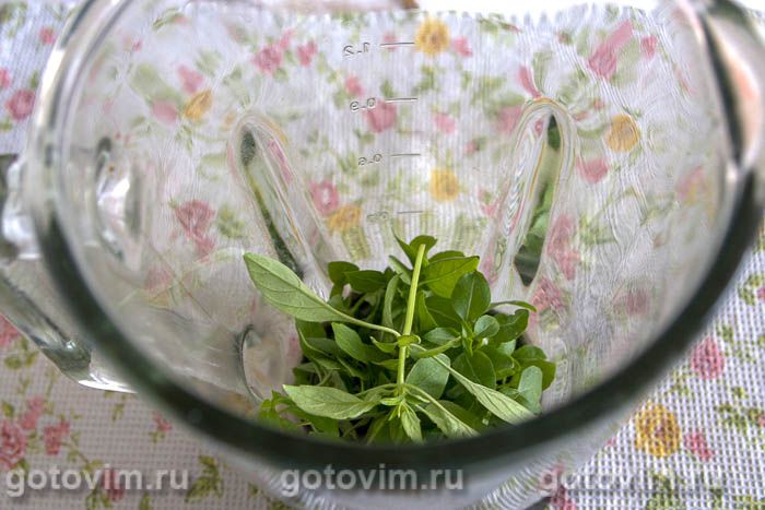 Фотографии рецепта Песто из семечек подсолнечника, 02 Песто из семечек подсолнечника, Шаг 02