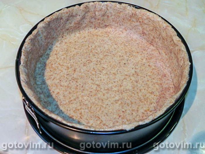 Фотографии рецепта Пирог с сахарным горошком, баклажаном и беконом, 04 Пирог с сахарным горошком, баклажаном и беконом, Шаг 04