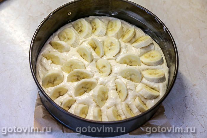 Фотографии рецепта Пирог с бананами и посыпкой из сахара с корицей, 06 Пирог с бананами и посыпкой из сахара с корицей, Шаг 06