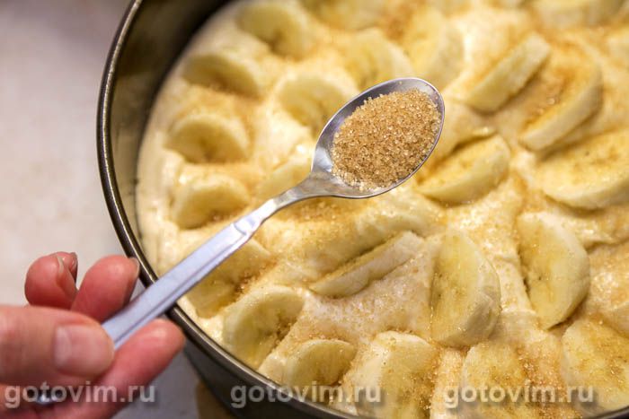 Фотографии рецепта Пирог с бананами и посыпкой из сахара с корицей, 07 Пирог с бананами и посыпкой из сахара с корицей, Шаг 07