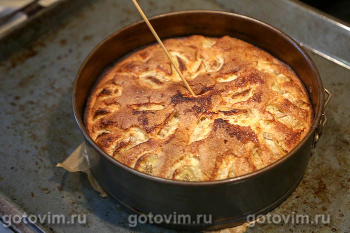 Фотографии рецепта Пирог с бананами и посыпкой из сахара с корицей, 08 Пирог с бананами и посыпкой из сахара с корицей, Шаг 08