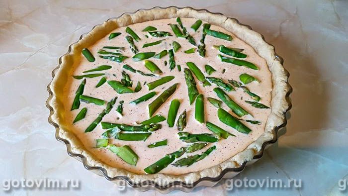 Фотографии рецепта Пирог с сыром и спаржей, 07 Пирог с сыром и спаржей, Шаг 07