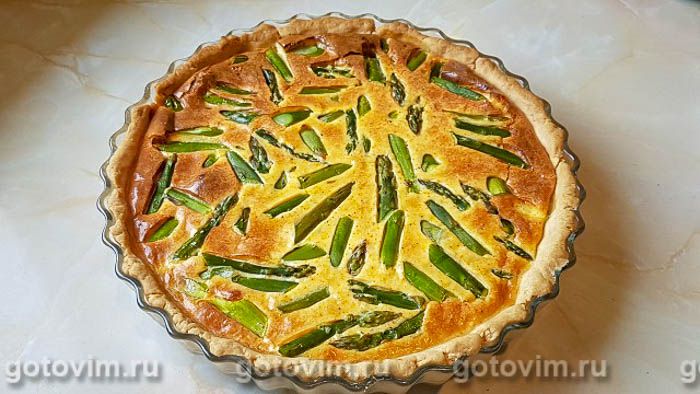 Фотографии рецепта Пирог с сыром и спаржей, 08 Пирог с сыром и спаржей, Шаг 08