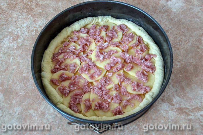 Фотографии рецепта Пирог с картошкой и фаршем, 06 Пирог с картошкой и фаршем, Шаг 06